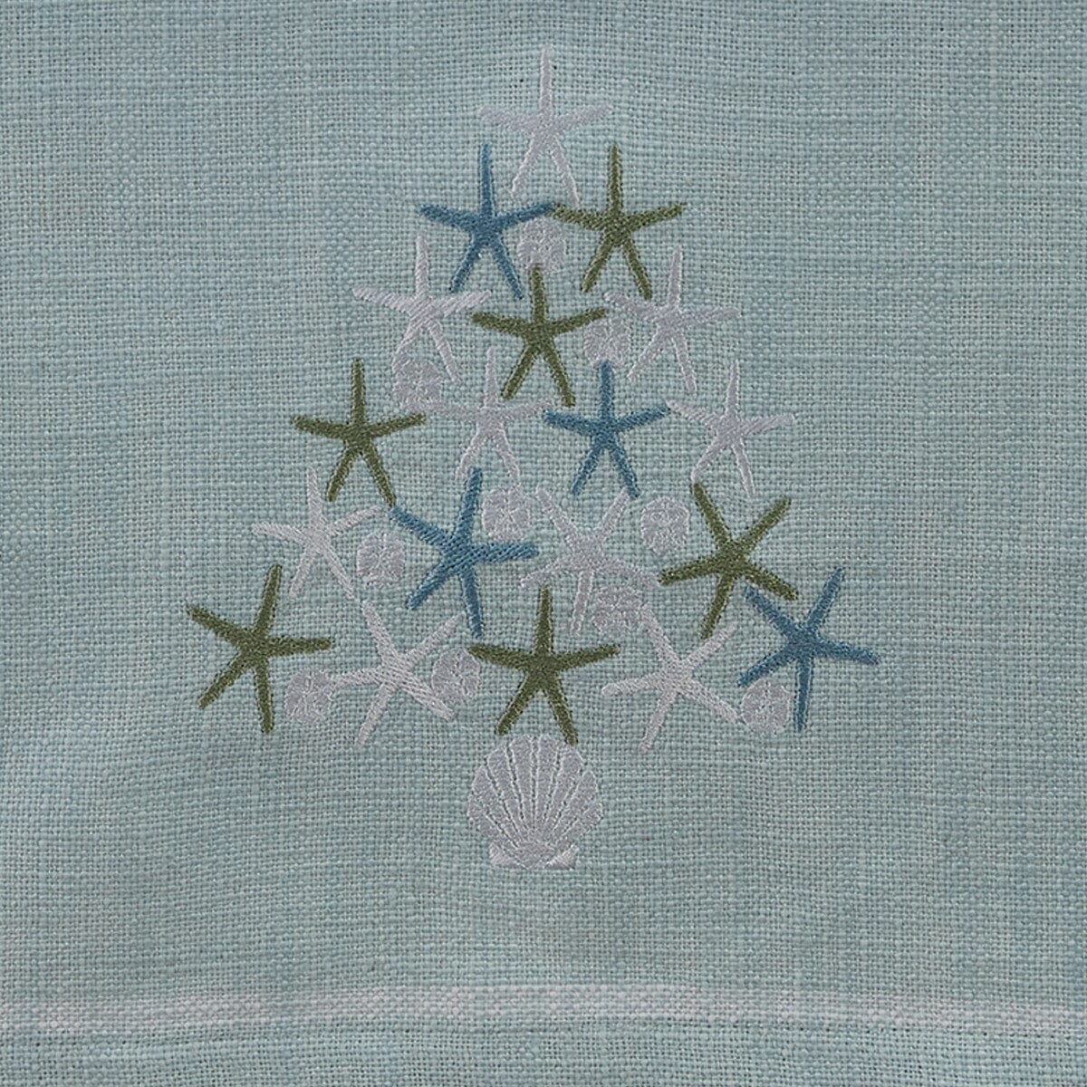 Seas And Greetings Embroidered Table Runner 72" Long