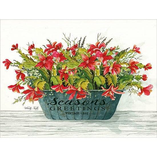 Seasons Greetings Pot By Cindy Jacobs Art Print - 12 X 16-Penny Lane Publishing-The Village Merchant