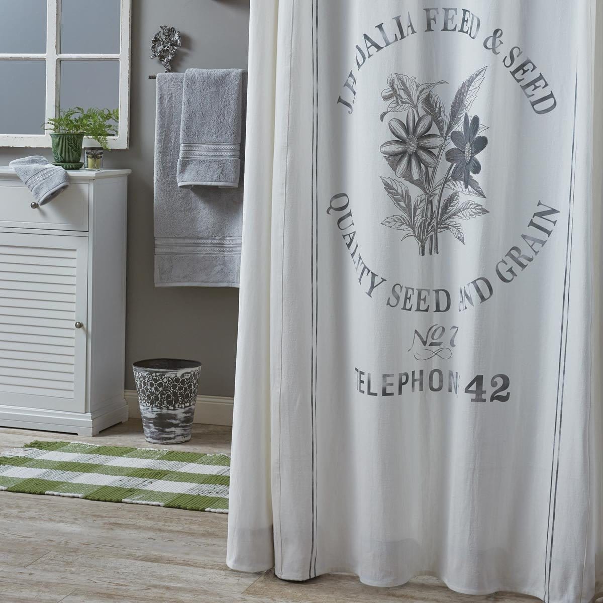 Seed Sack Shower Curtain-Park Designs-The Village Merchant