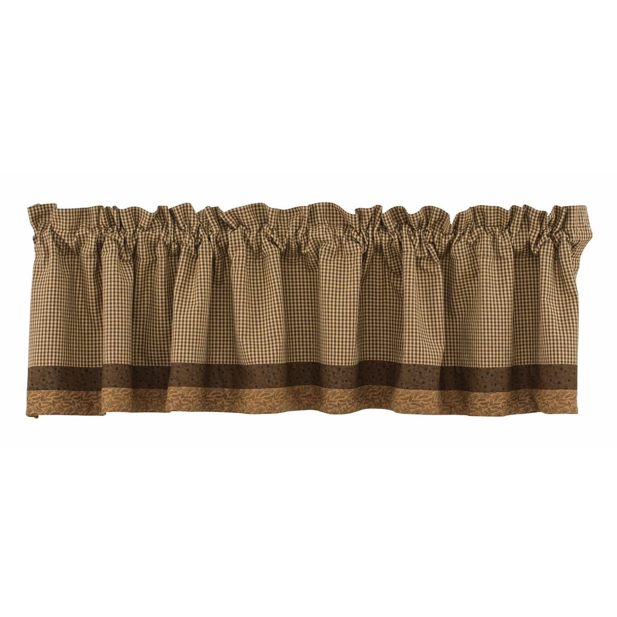 Shades Of Brown Border Valance Lined-Park Designs-The Village Merchant