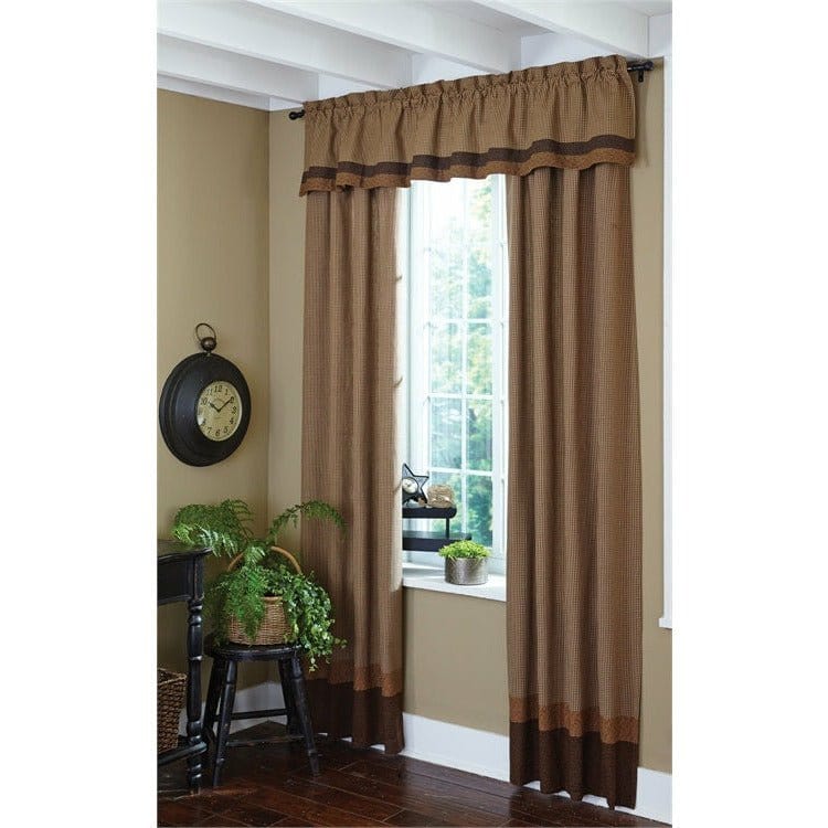 Shades Of Brown Border Valance Lined-Park Designs-The Village Merchant