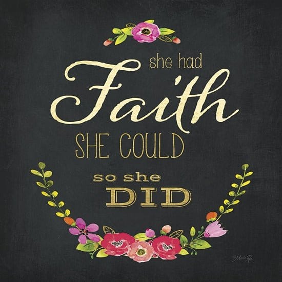 She Had Faith By Marla Rae Art Print - 12 X 12-Penny Lane Publishing-The Village Merchant