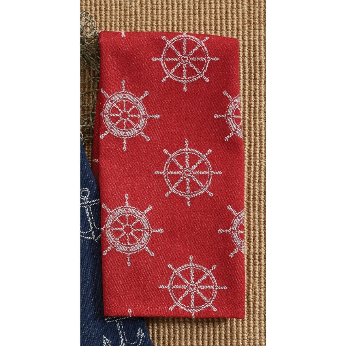 Ship&#39;s Wheel Jacquard Decorative Towel-Park Designs-The Village Merchant