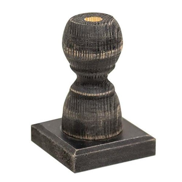Short Black Wood Spindle Holder for Flowers & Flags-CWI Gifts-The Village Merchant