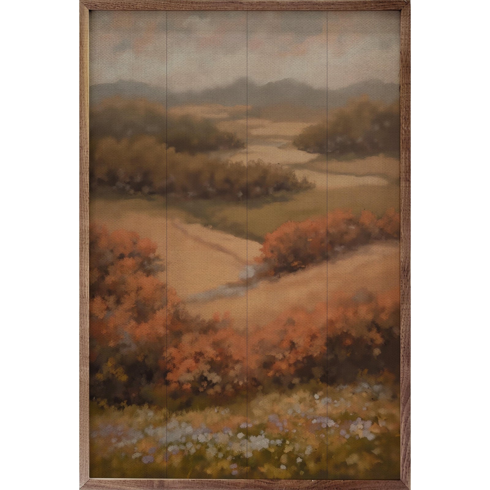 Kendrick Home Walnut Frames 5x8 Signs Of Fall Printed and Framed Wall Sign