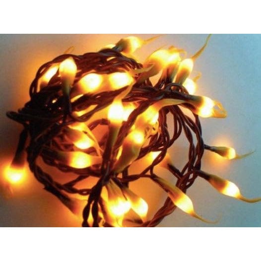 Silicone Dipped Bulbs - Brown Cord 20 Count Set Light String / Set - Teeny Rice Bulbs-Craft Wholesalers-The Village Merchant
