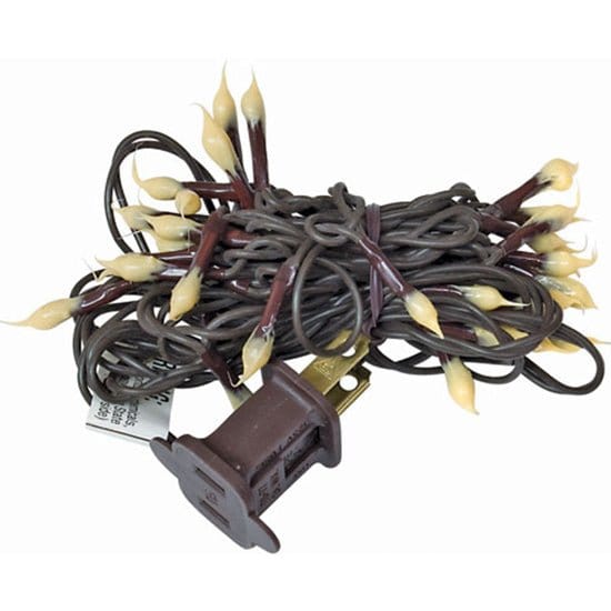 Silicone Dipped Bulbs - Brown Cord 20 Count Set Light String / Set - Teeny Rice Bulbs-Craft Wholesalers-The Village Merchant