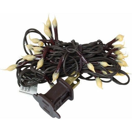 Silicone Dipped Bulbs - Brown Cord 35 Count Set Light String / Set - Teeny Rice Bulbs-Craft Wholesalers-The Village Merchant