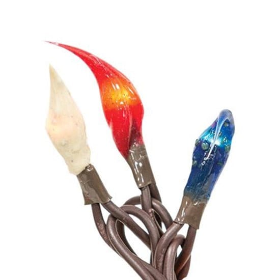 Silicone Dipped Bulbs - Brown Cord Americana Light String - Electric Plug-In 20 Count-Craft Wholesalers-The Village Merchant