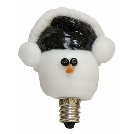 Silicone Dipped Earmuff Snowman Novelty Light Bulb Candelabra Socket-Craft Wholesalers-The Village Merchant