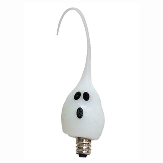 Silicone Dipped Ghost Novelty Light Bulb Candelabra Socket