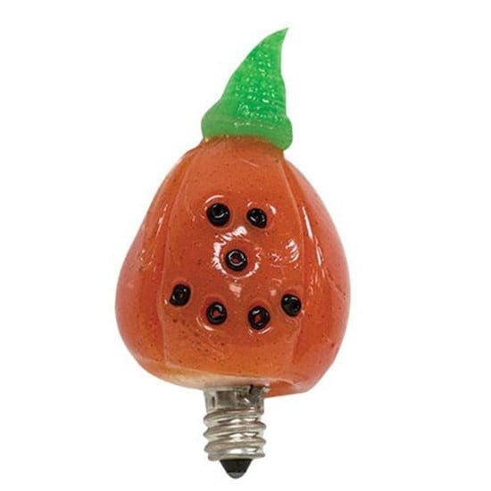 Silicone Dipped Large Pumpkin Face Novelty Light Bulb Candelabra Socket-Craft Wholesalers-The Village Merchant