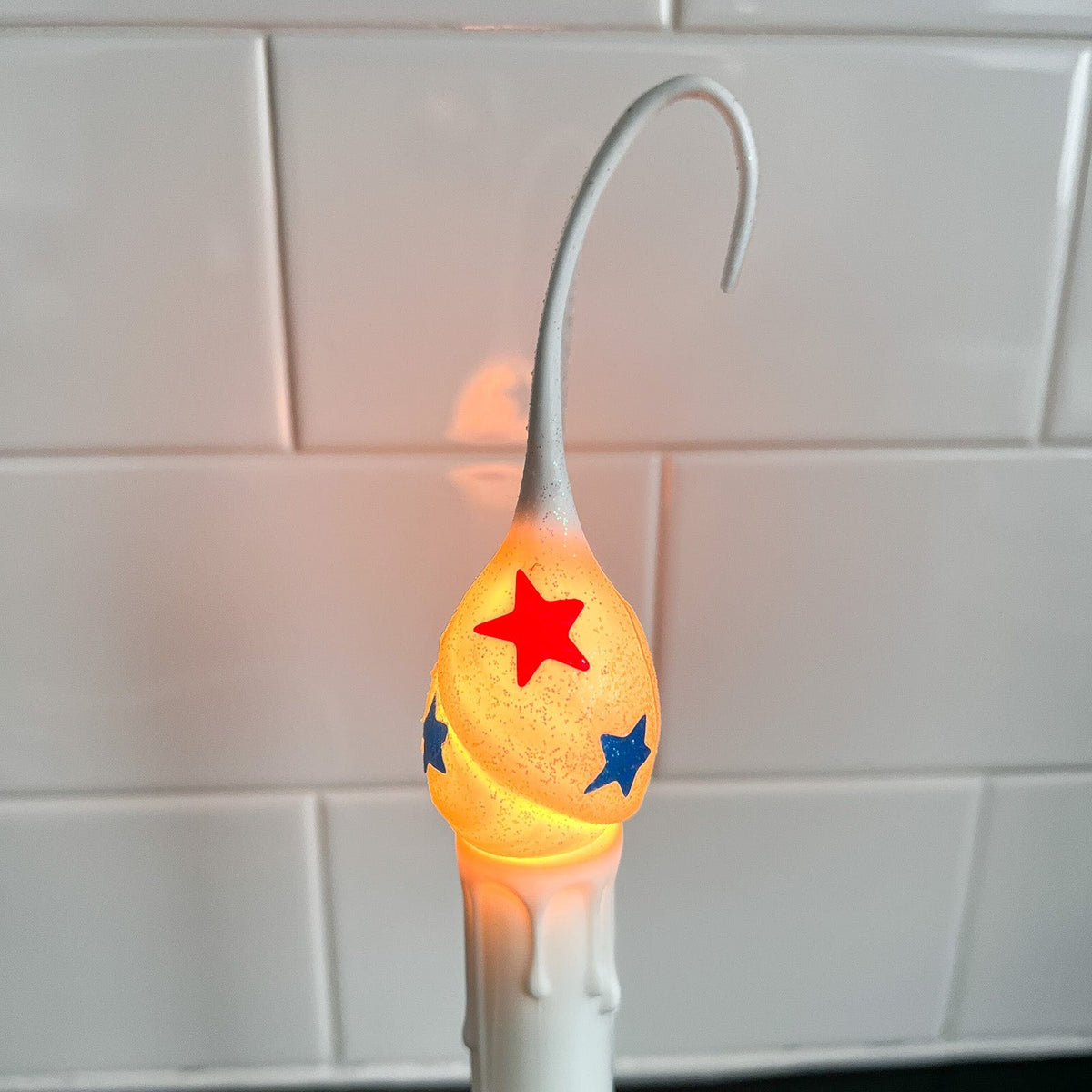 Silicone Dipped Old Glory Novelty Light Bulb Candelabra Socket