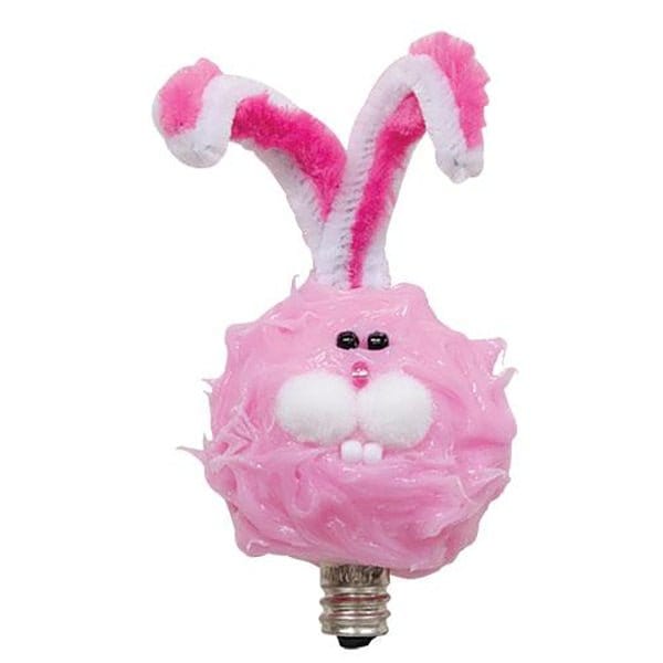 Silicone Dipped Pink Bunny Furry Friend Novelty Light Bulb Candelabra Socket-Craft Wholesalers-The Village Merchant