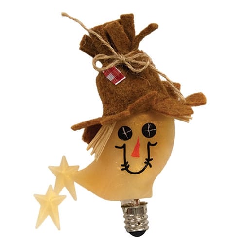 CWI Gifts Novelty Light Bulbs Silicone Dipped Scarecrow Moonshower Novelty Light Bulb Candelabra Socket