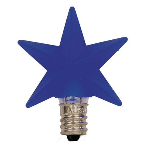 Silicone Royal Blue Star Novelty Light Bulb 1.5" Diameter