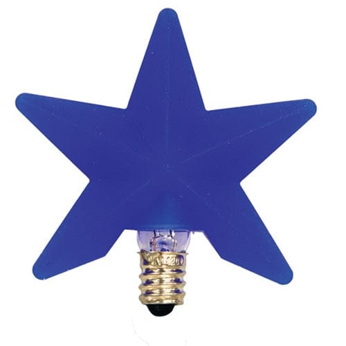 Silicone Royal Blue Star Novelty Light Bulb 3" Diameter