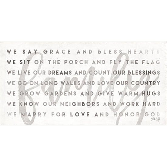 Penny Lane Publishing Simple We Are Family By Marla Rae Art Print - 18 X 36