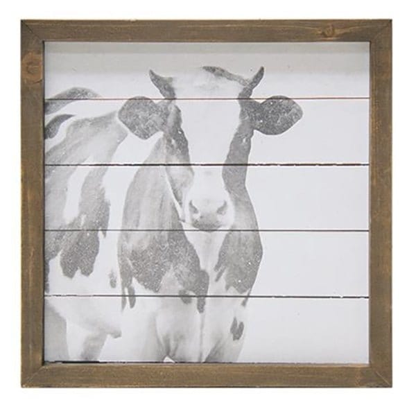 Simply Farmhouse Cow Sign - Printed Wood-Craft Wholesalers-The Village Merchant