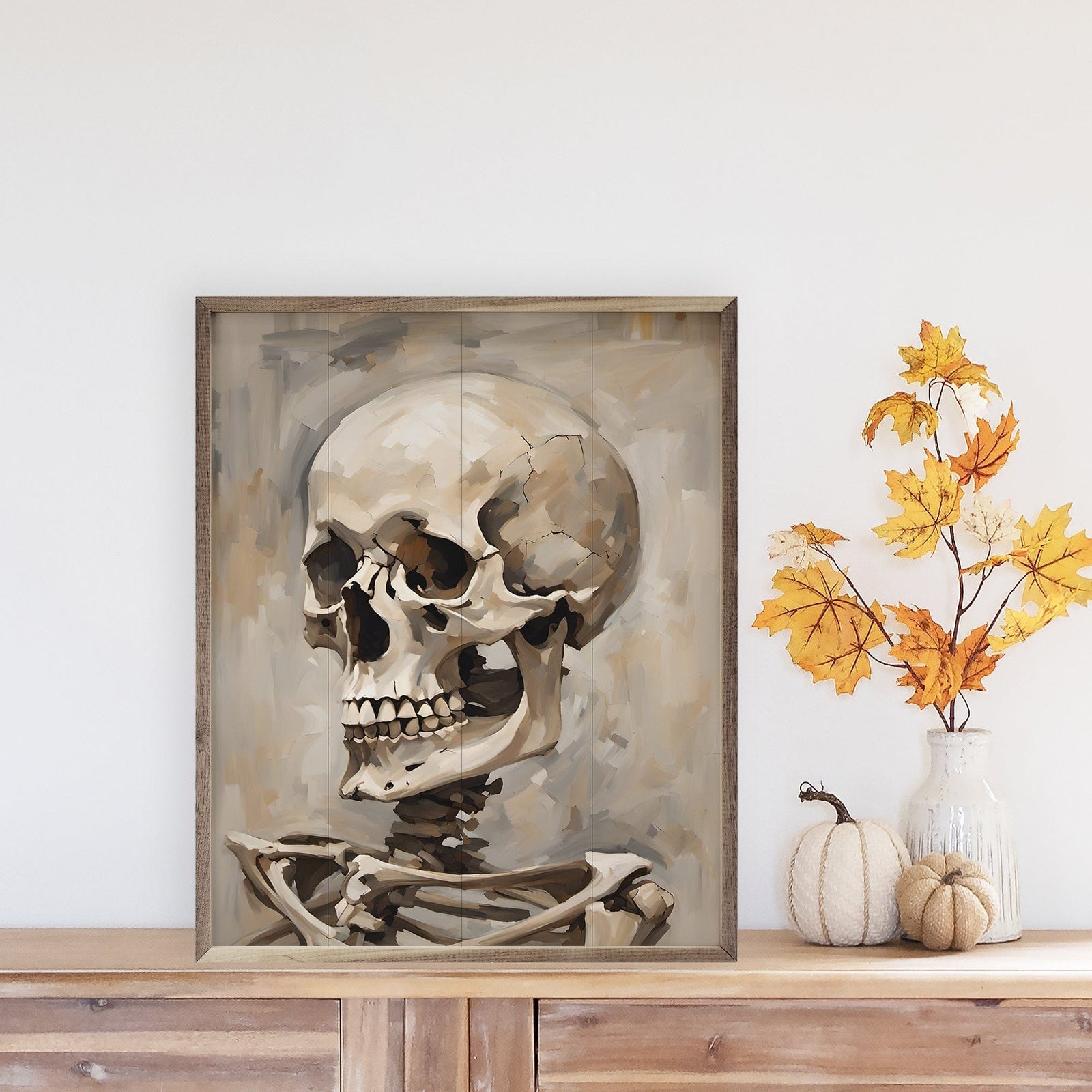 Kendrick Home Walnut Frames 8x10 Skeleton Portrait Printed and Framed Wall Sign