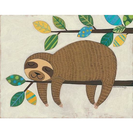 Sleeping Sloth By Bernadette Deming Art Print - 12 X 16-Penny Lane Publishing-The Village Merchant