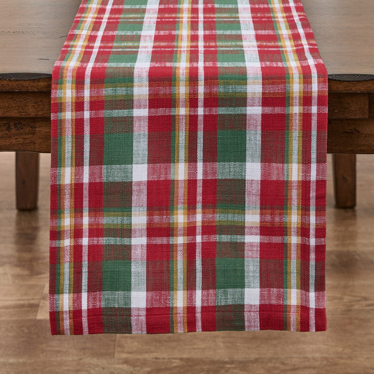 Sleigh Bell Plaid Table Runner 54&quot; Long