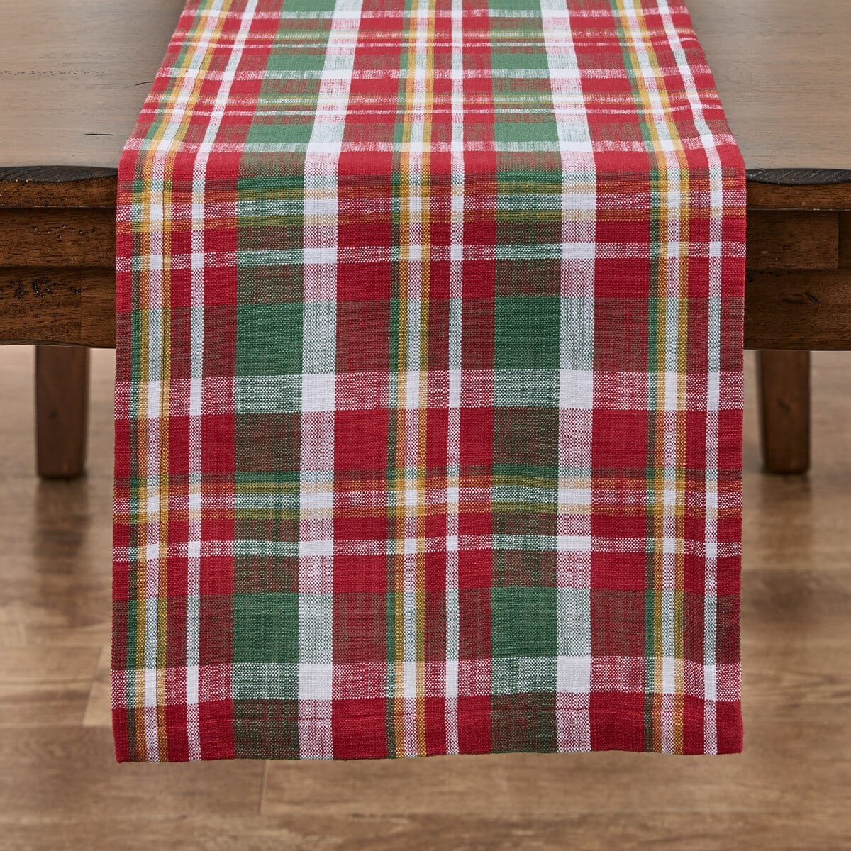 Sleigh Bell Plaid Table Runner 72" Long