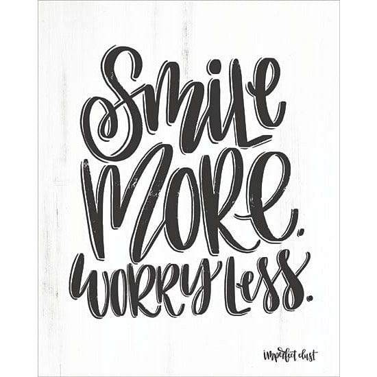 Penny Lane Publishing Smile More Worry Less By Imperfect Dust Art Print - 12 X 16