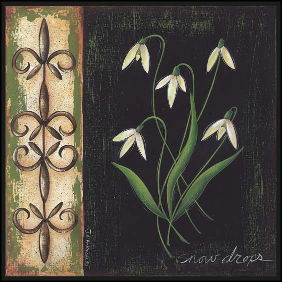 Snow Drops By Jill Ankrom Art Print - 12 X 12-Penny Lane Publishing-The Village Merchant