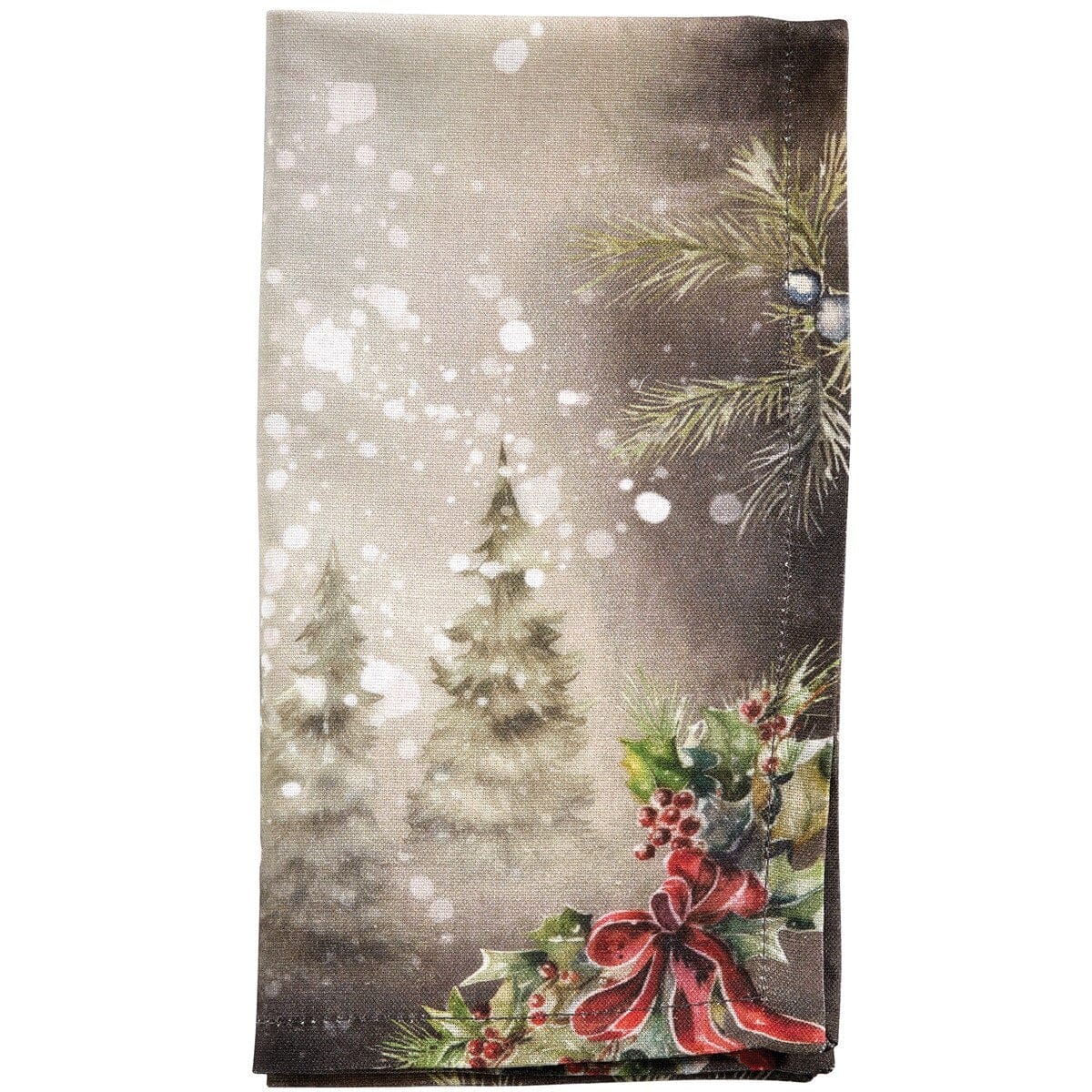 Snow Globe Reindeer Printed Napkin Set of 2