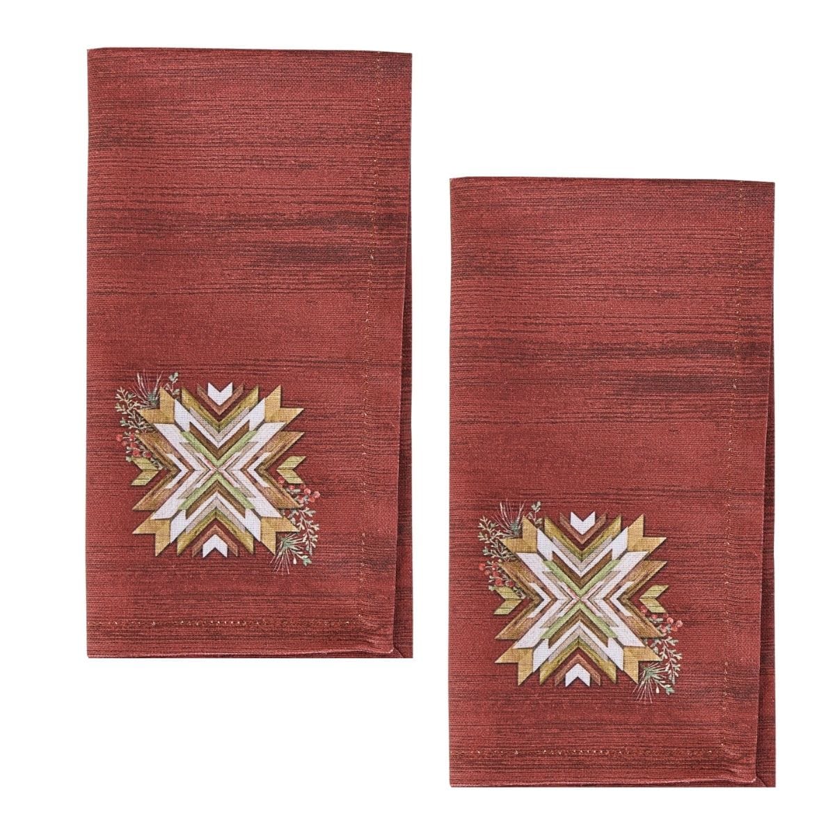 Snowflake Lodge Printed Napkin Set of 2