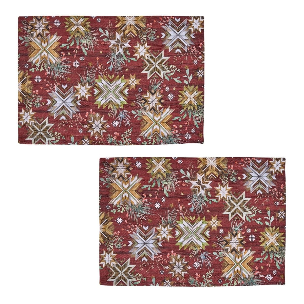 Snowflake Lodge Printed Placemat Set of 2