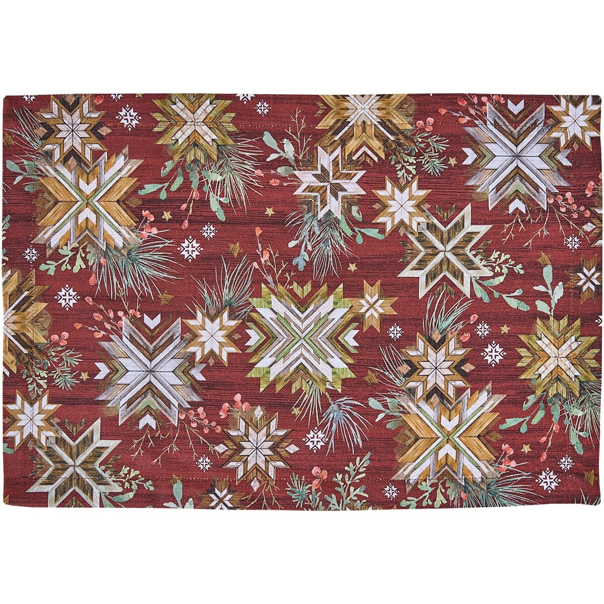 Snowflake Lodge Printed Placemat Set of 2