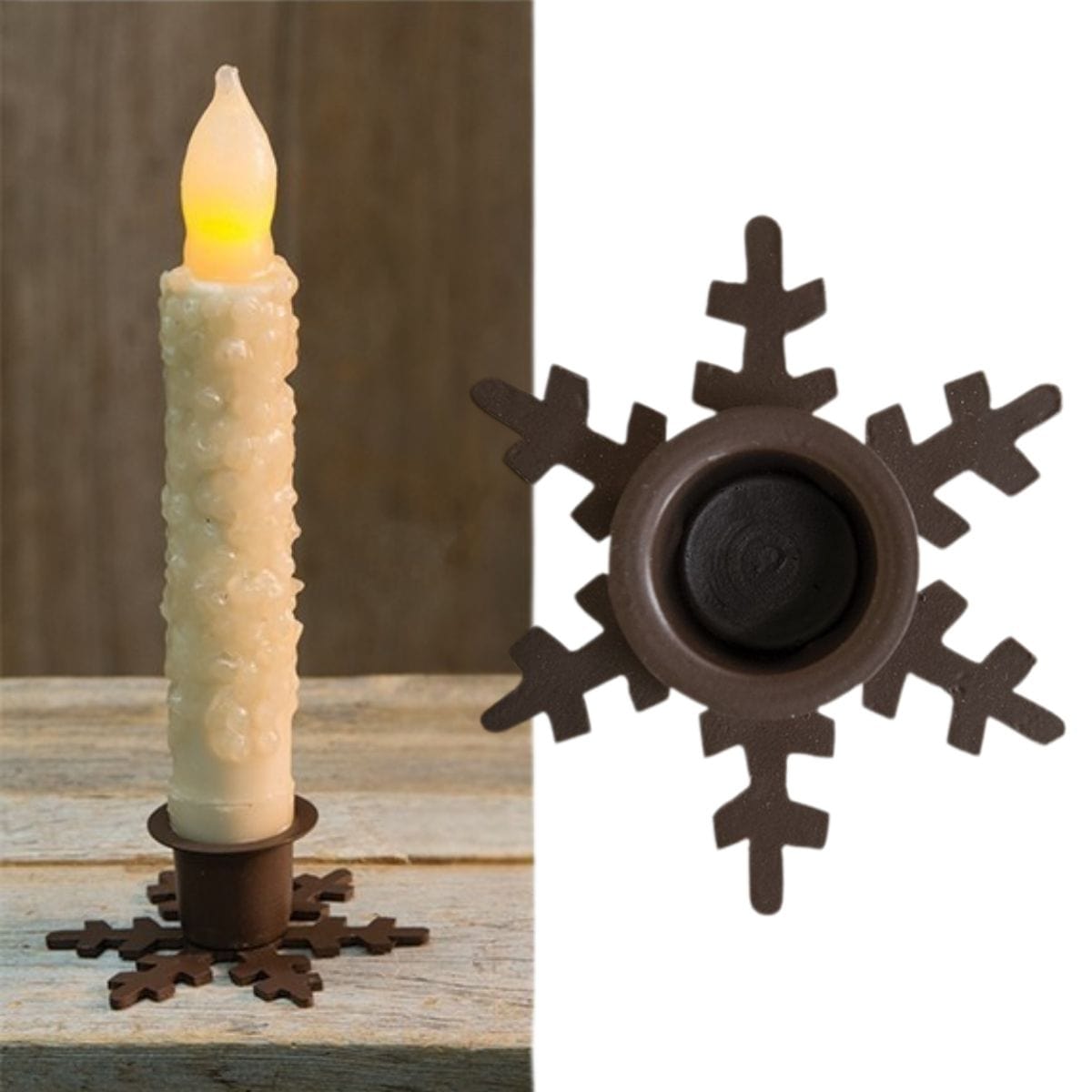 Snowflake Taper Candle Holder