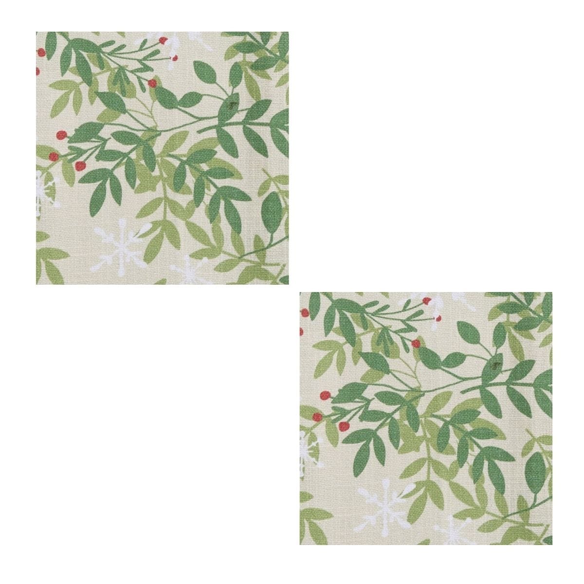 Snowflakes and Berries Printed Napkin Set of 2