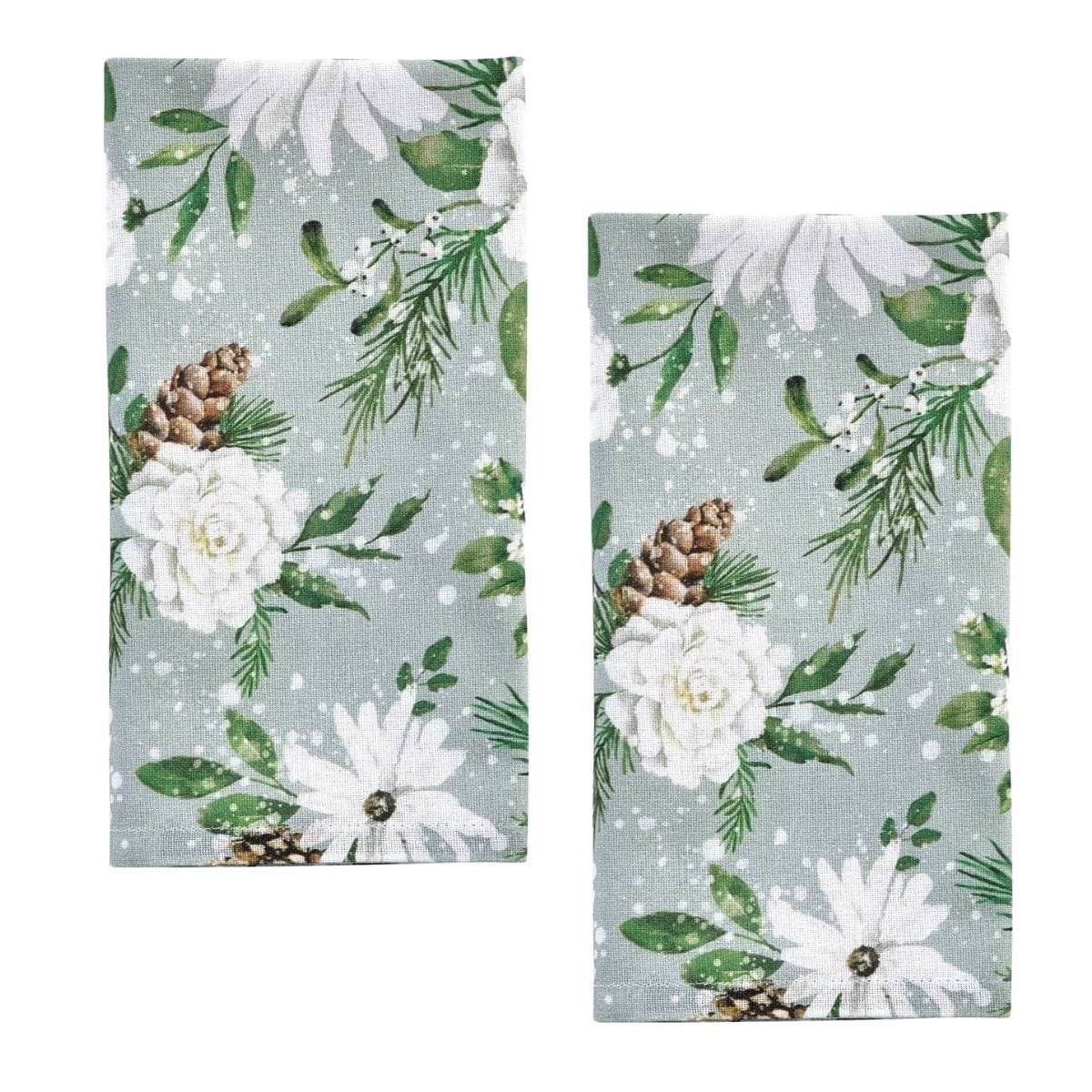 Snowflowers Printed Napkin Set of 2