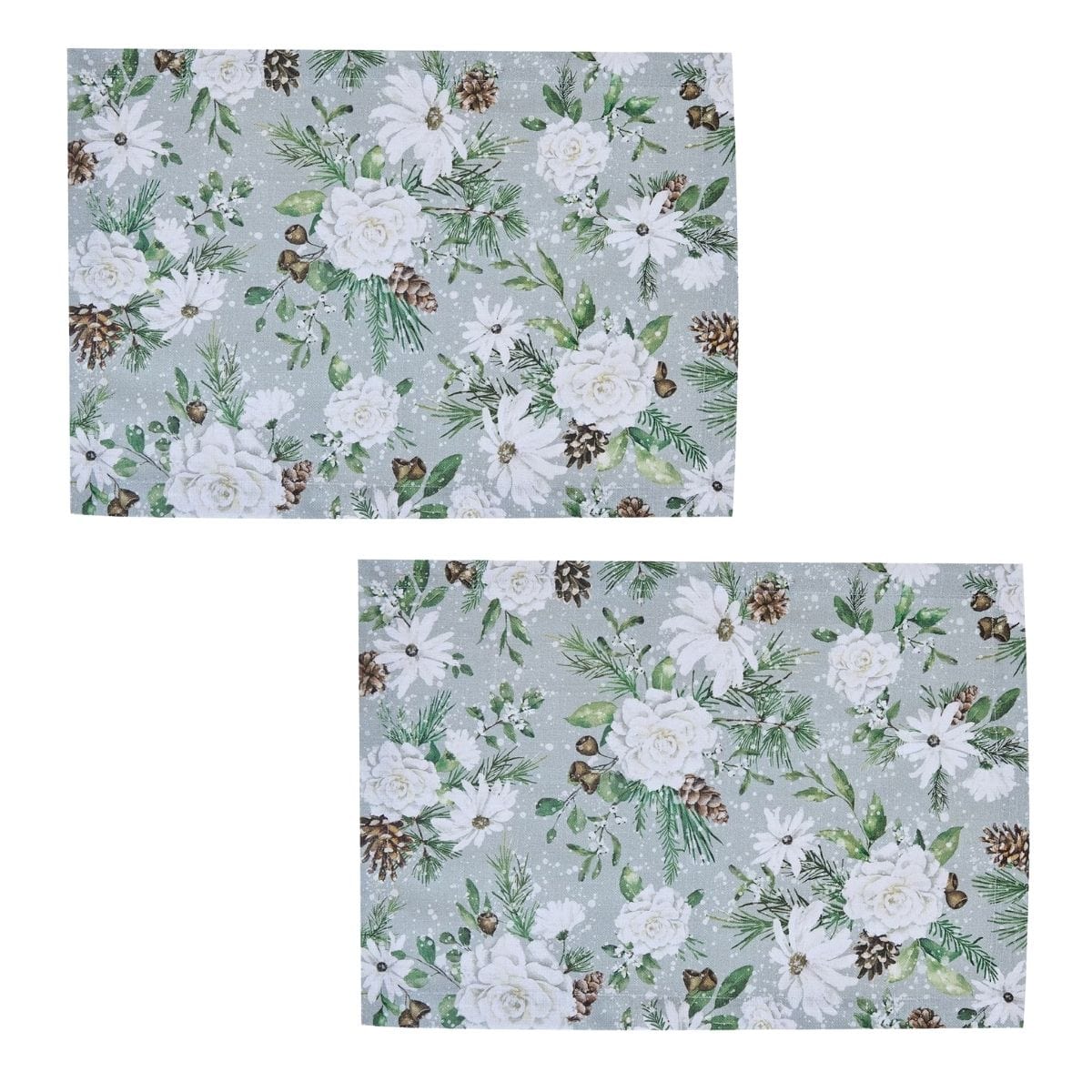Snowflowers Printed Placemat Set of 2