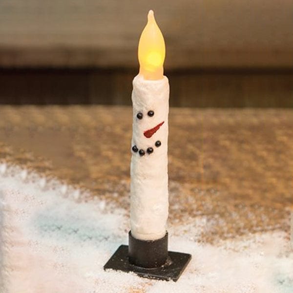Snowman LED Battery Candle Light Taper Timer Feature