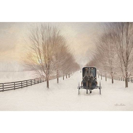 Snowy Amish Lane By Lori Deiter Art Print - 12 X 18-Penny Lane Publishing-The Village Merchant