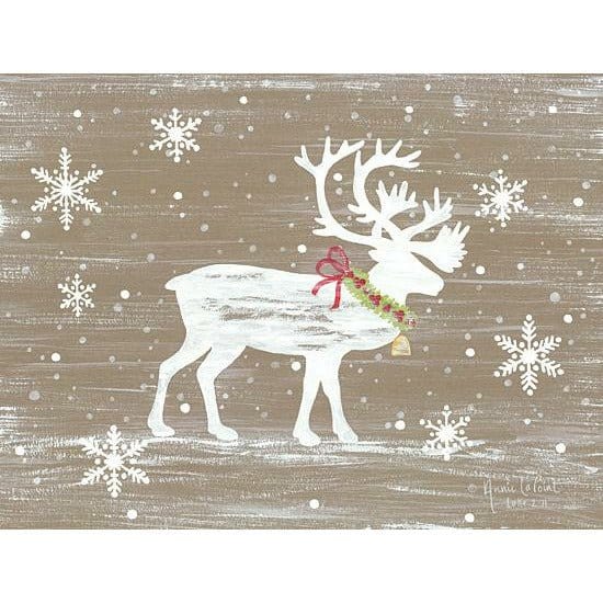 Penny Lane Publishing Snowy Reindeer By Annie La Point Art Print - 12 X 16