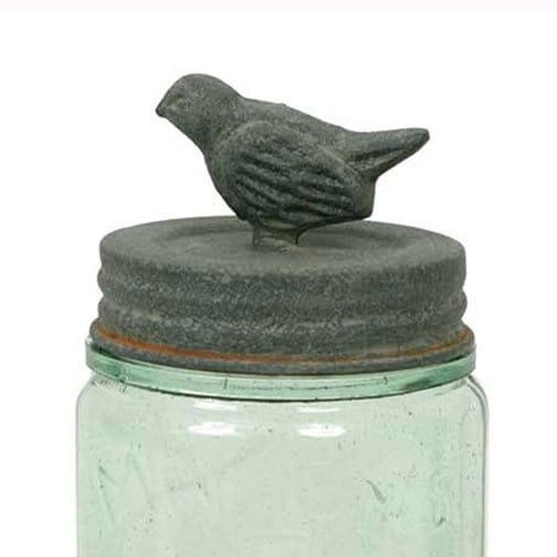Songbird Lid with Barn Roof Gray - Pint Size Mason Jar-CTW Home-The Village Merchant
