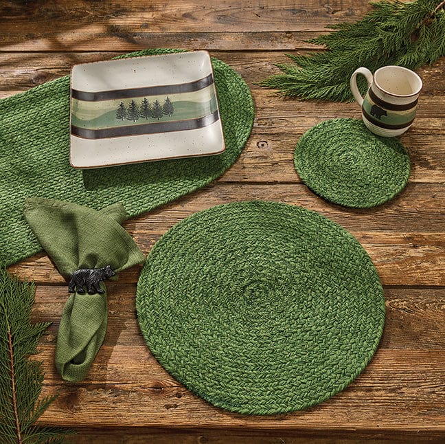 Spice Bin - Basil Braided Placemat Round Set of 2
