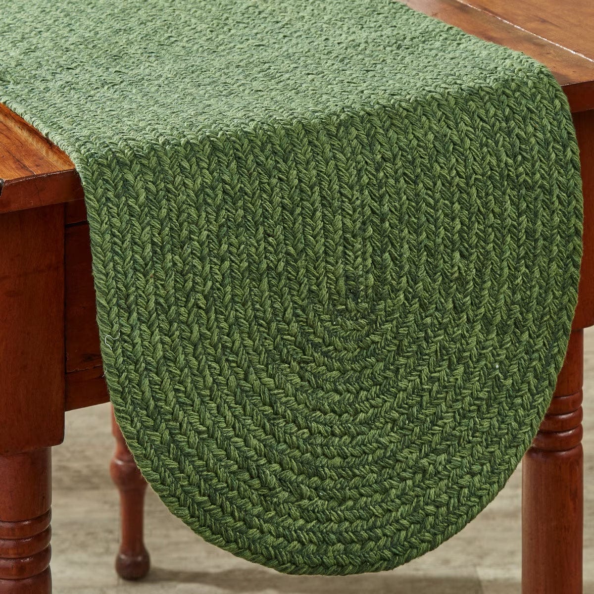 Spice Bin - Basil Braided Table Runner 36" Long