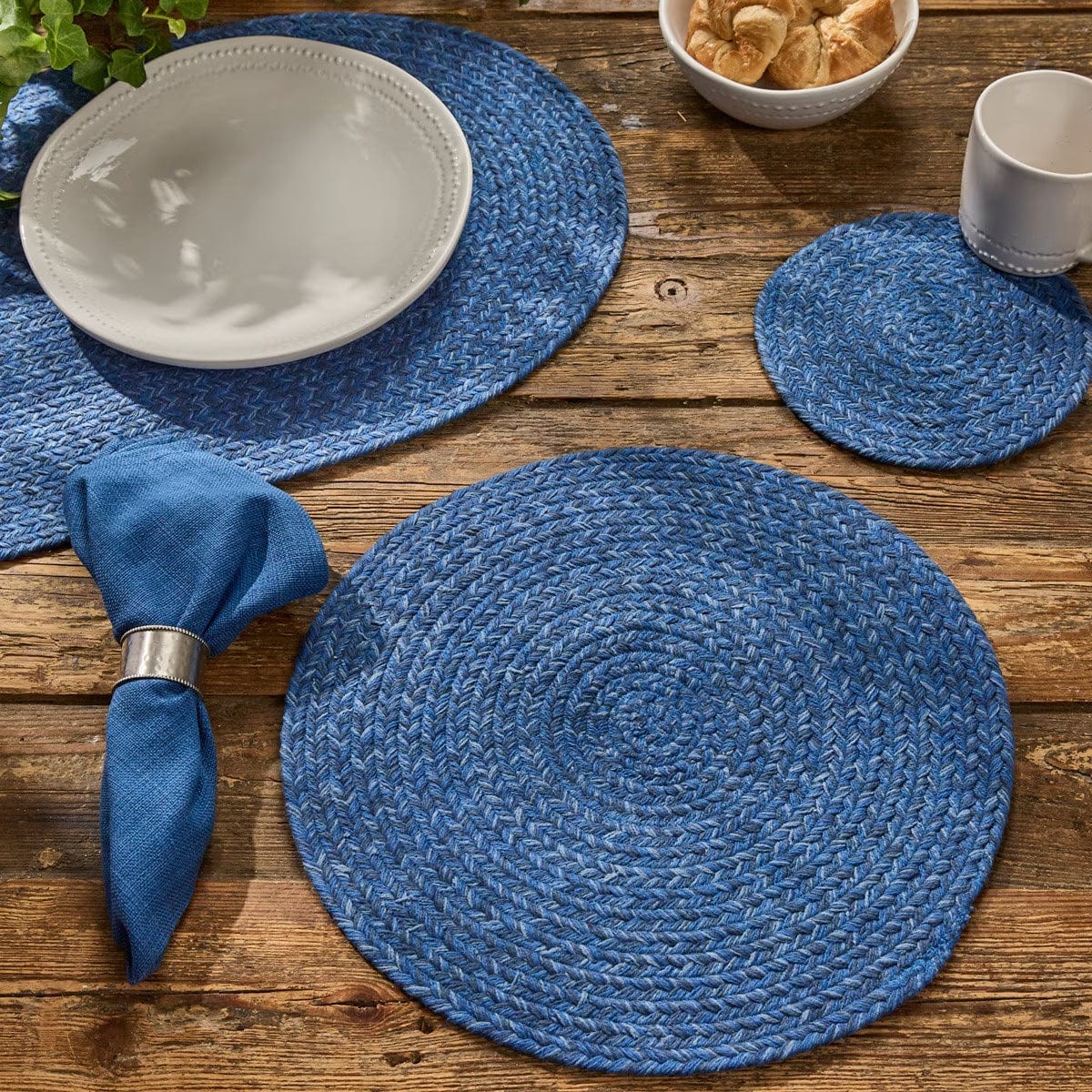 Park Designs Spice Bin - Blue Spice Braided Table Runner 36" Long