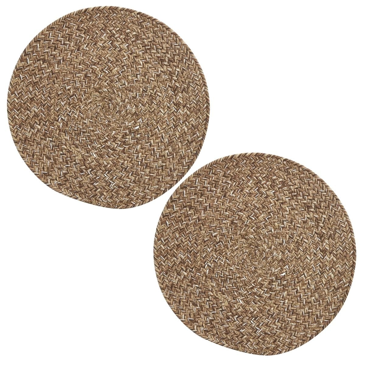 Spice Bin - Cocoa Braided Placemat Round Set of 2