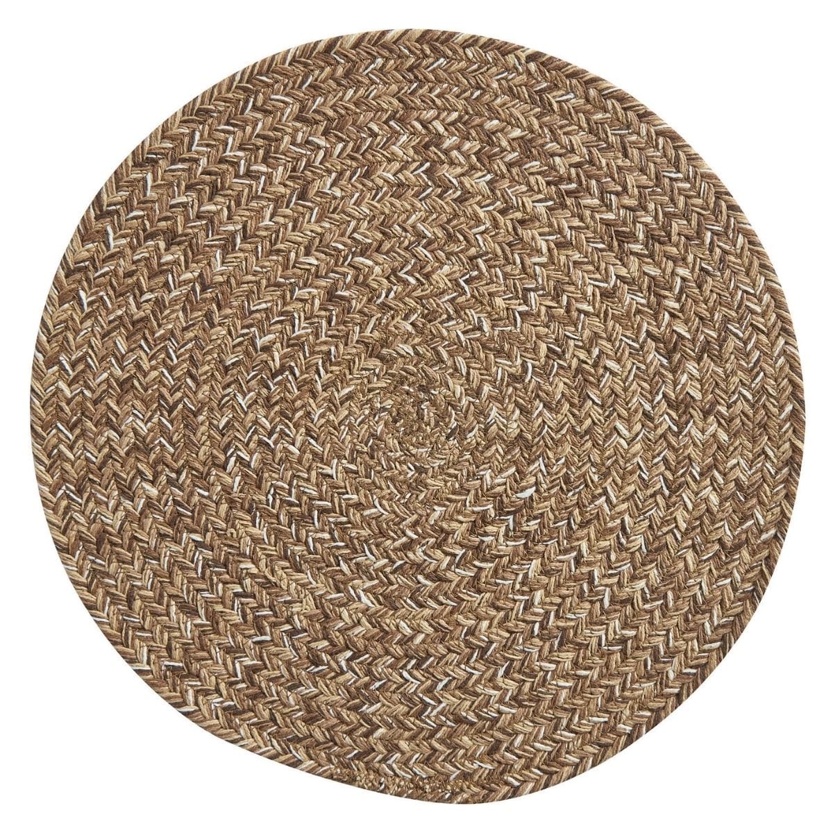 Spice Bin - Cocoa Braided Placemat Round Set of 2
