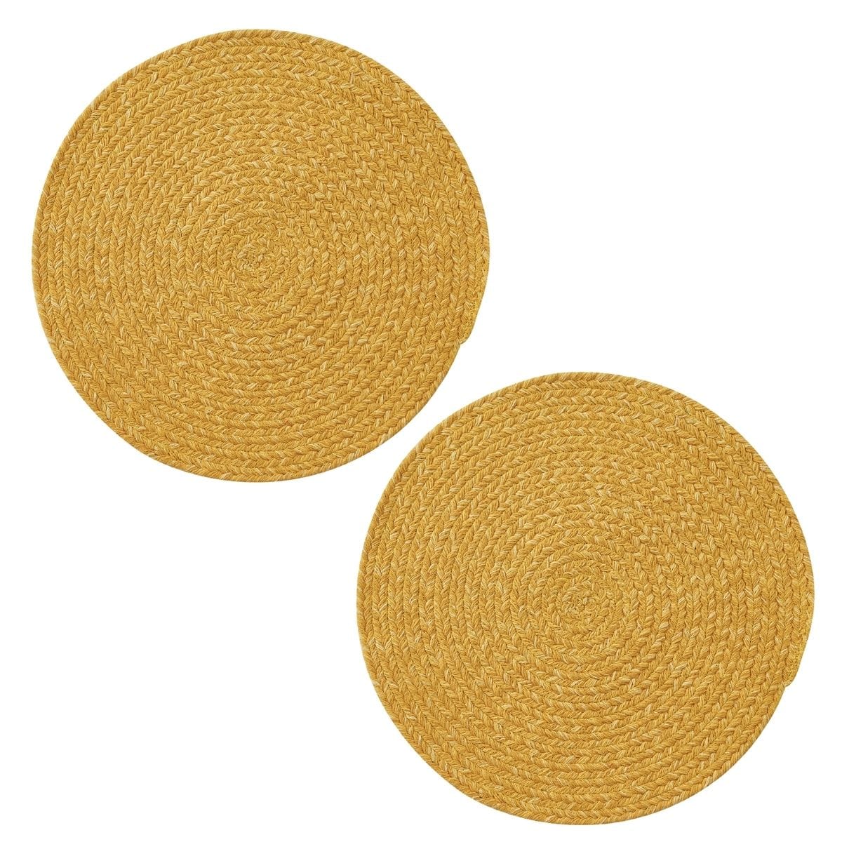 Spice Bin - Cumin Braided Placemat Round Set of 2
