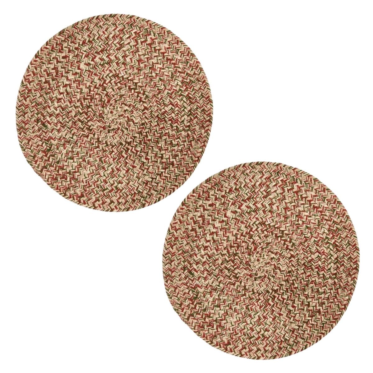 Spice Bin - Ginger Braided Placemat Round Set of 2