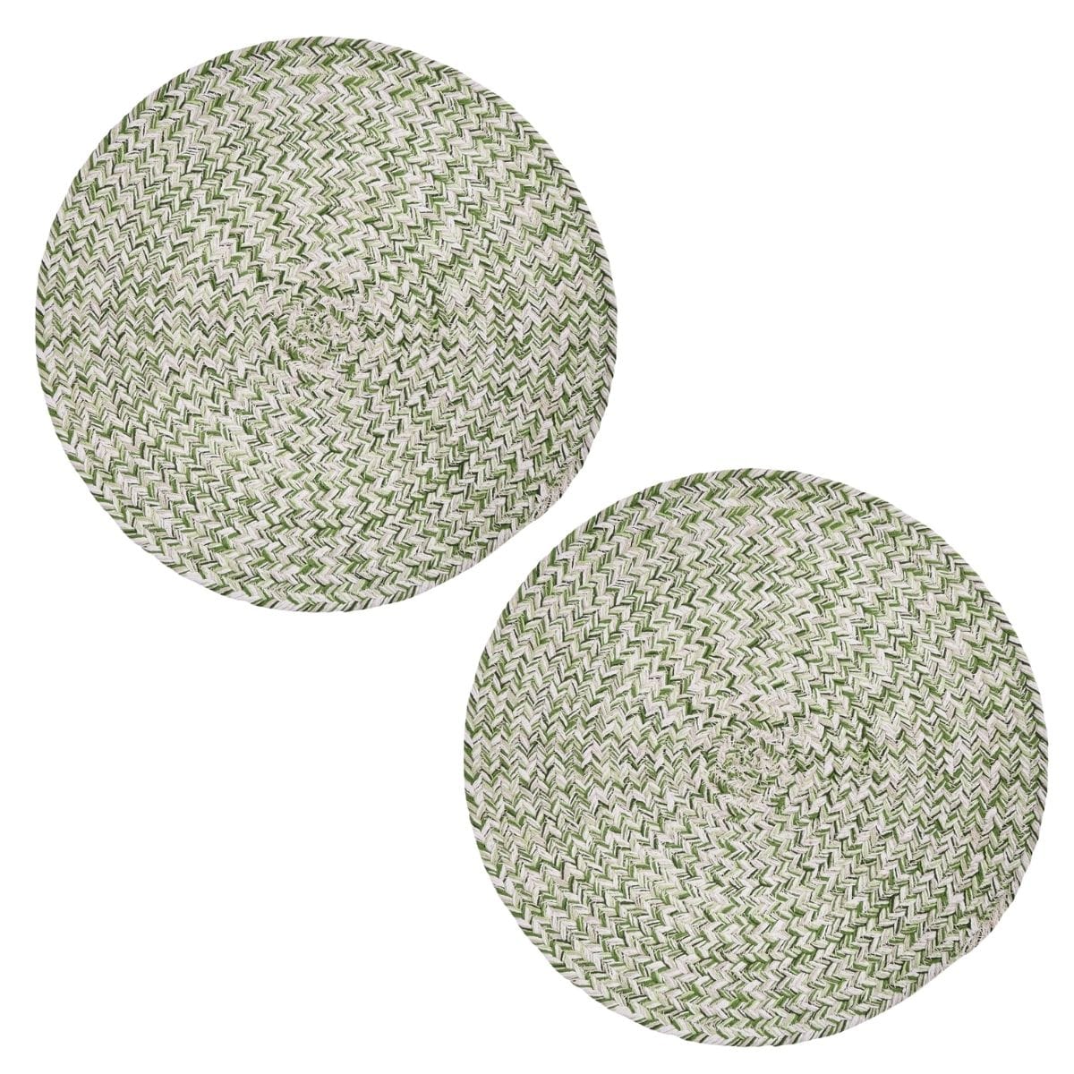 Spice Bin - Mint Braided Placemat Round Set of 2