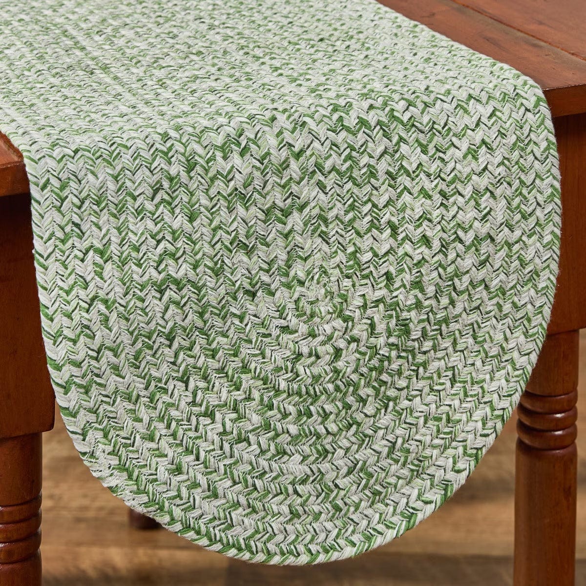 Park Designs Spice Bin - Mint Braided Table Runner 36" Long